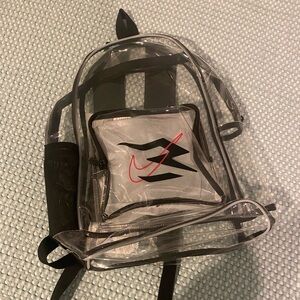 NIKE Russell Wilson Clear Backpack w/ Bottle Holder. NEW w/ Tags.